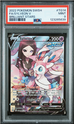 PSA 9 Sylveon V TG14/TG30 English Pokemon SWSH Brilliant Stars Trainer Gallery - Image 1