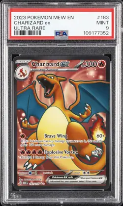 2023 POKEMON MEW EN-151 ULTRA RARE #183 CHARIZARD EX PSA 9 - Image 1