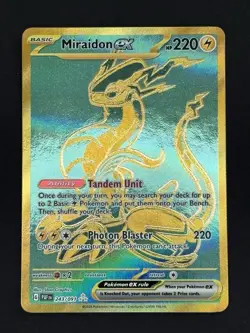 Pokemon TCG Miraidon ex Gold Rare - SV: Paldean Fates (243/091) Near Mint - Image 1