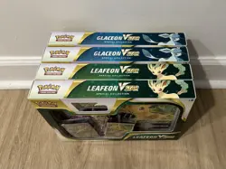 Pokemon TCG Glaceon V Star (x2) and Leafeon V Star (x2) Special Collection Boxes - Image 4