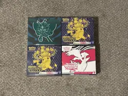 Lot Of 4 Pokemon Elite Trainer Boxes 2 Surging Sparks 1 White Flare 1 Twilight - Image 1