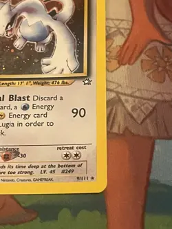 Pokemon TCG Lugia 9/111 Neo Genesis Holo Rare - Image 5