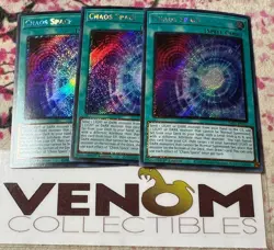 3x (M/NM) - Chaos Space - RA01-EN065 - Platinum Secret Rare - 1st Edition YuGiOh - Image 1