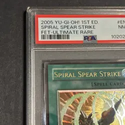 2005 Yu-Gi-Oh! 1st Edition FET Ultimate Rare #EN043 Spiral Spear Strike PSA 8 - Image 2