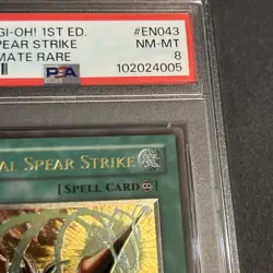 2005 Yu-Gi-Oh! 1st Edition FET Ultimate Rare #EN043 Spiral Spear Strike PSA 8 - Image 3