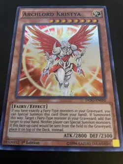 Yugioh Archlord Kristya 1st Ed Super Rare DESO-EN050 NM - Image 1