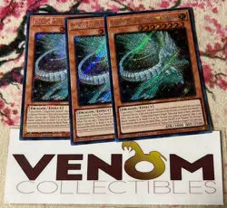 3x (M/NM) Galaxy-Eyes Afterglow Dragon RA01-EN017 Platinum Secret Rare YuGiOh - Image 1