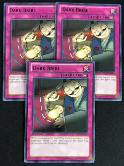 YUGIOH DARK BRIBE BP01-EN055 1ST RARE X3 (LP) - Image 1