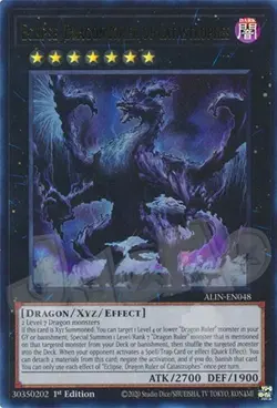 Yugioh Eclipse Dragon Ruler of Catastrophes 1st Edition Ultra Rare NM Free Holo - Image 1