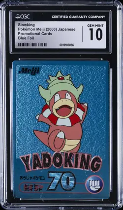 2000 POKEMON MEIJI PROMO CARDS - BLUE FOIL SLOWKING CGC 10 GEM MINT - Image 1