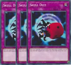 Yugioh - Graceful & Skull Dice x 3 - 1st Edition NM - Plus Free Holographic Card - Image 3