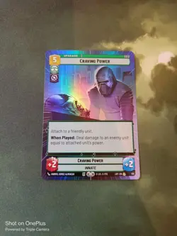 Star Wars Unlimited LotF Hyperspace Foil Card LOF831 Craving Power - Image 1