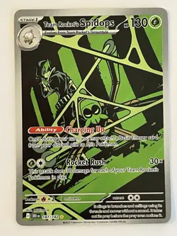 Team Rockets Spidops 187/182 Destined Rivals Illustration Rare Pokemon Card - NM - Image 1