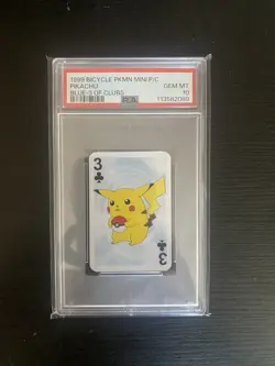Pokemon 1999 Bicycle Mini Playing Cards Pikachu PSA 10 - Image 1