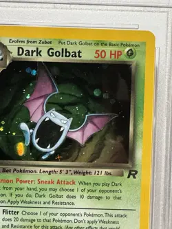 2000 Pokemon Rocket 1st Edition Dark Golbat Holo 1st Edition Card #7 Mint PSA 9 - Image 3