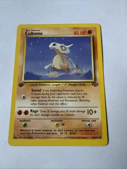 Cubone 50/64 Jungle 1st Edition 1999 Pokemon Card - LP - Image 1