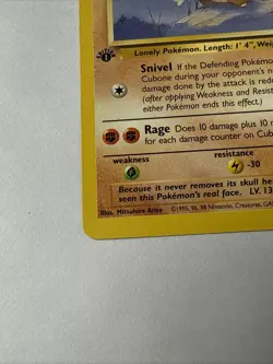 Cubone 50/64 Jungle 1st Edition 1999 Pokemon Card - LP - Image 5