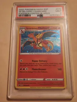 Pokemon TCG Special Delivery Charizard Promo Card SWSH075 Holo PSA 9 - Image 1