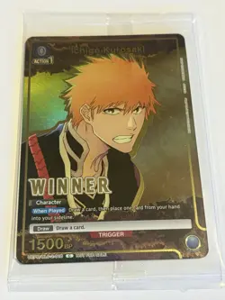 Union Arena TCG Bleach Ichigo Kurosaki UEPR/BLC-2-016 Winner Foil Card Sealed - Image 1
