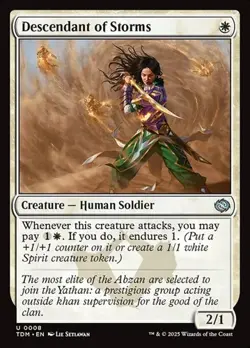1x Descendant of Storms NM Eng MTG - Tarkir: Dragonstorm - Image 1