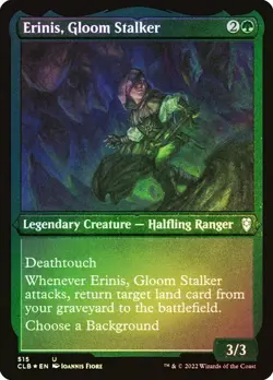 NM Etched Foil Erinis, Gloom Stalker, MTG, Baldur's Gate, Magic, 515 - Image 1
