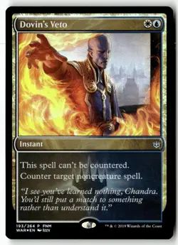 MTG Foil Dovin's Veto - FNM Promos Moderately Played English - Image 1