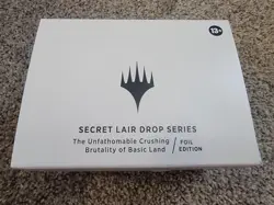 SECRET LAIR - THE UNFATHOMABLE CRUSHING BRUTALITY OF BASIC LAND - FOIL - SEALED - Image 1