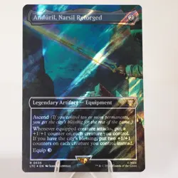 Anduril Narsil Reforged Borderless Surge Foil Commander Tales Middle Earth NM - Image 1