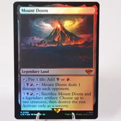 Mount Doom Foil Land Universes Beyond Tales of Middle Earth LoTR MTG NM - Image 1