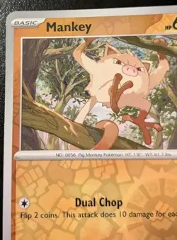 Mankey 098/191 Reverse Holo Common Scarlet & Violet: Surging Sparks Pokemon TCG - Image 2