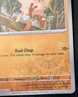 Mankey 098/191 Reverse Holo Common Scarlet & Violet: Surging Sparks Pokemon TCG - Image 5
