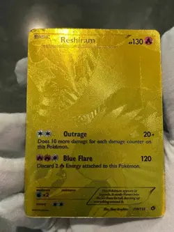 Pokemon TCG Reshiram 114/113 Legendary Treasures Gold Secret Rare Full Art DMG - Image 3