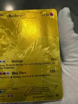 Pokemon TCG Reshiram 114/113 Legendary Treasures Gold Secret Rare Full Art DMG - Image 4