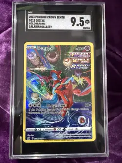 2023 POKEMON CROWN ZENITH GG12 DEOXYS HOLOGRAPHIC GALARIAN GALLERY SGC 10!💨💥 - Image 1