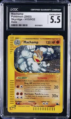 2003 POKEMON SKYRIDGE - HOLO #H12/H32 MACHAMP CGC 5.5 - Image 1