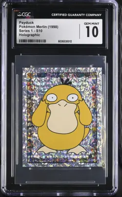Pokemon Psyduck S10 Holo Merlin Series 1 - CGC 10 - Image 1