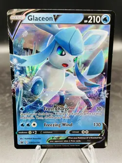 Pokemon Glaceon V SWSH196 Sword & Shield Holo Black Star Promo NM - Image 1