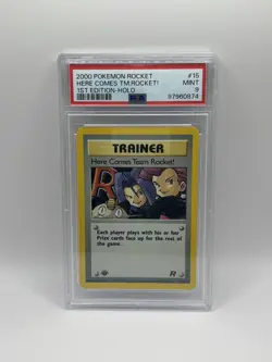 Pokemon Here Comes Team Rocket! 1st Edition Holo 2000 PSA 9 - Image 1
