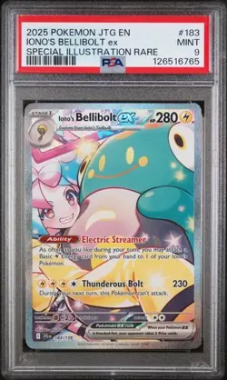 2025 POKEMON JOURNEY TOGETHER #183 IONO'S BELLIBOLT ex SIR PSA 9 MINT - Image 1