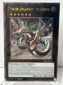 Yugioh Cyber Dragon Infinity 1st Edition Quarter Century Secret RA04-EN068 NM - Image 1
