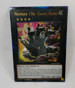 YU-GI-OH! Number 106: Giant Hand RA04-EN066. 1st Ed. Prismatic Ultimate Rare PUR - Image 1