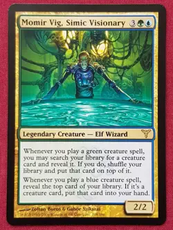 Magic The Gathering DISSENSION MOMIR VIG SIMIC VISIONARY blue/green card MTG - Image 1