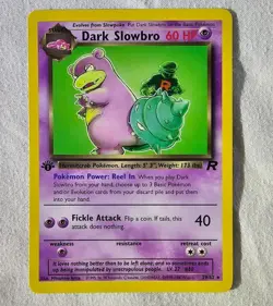 1st edition Dark Slowbro | 29/82 | Mint/NM | Team Rocket | Pokemon Card - Image 1