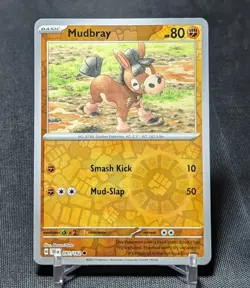 Mudbray Common Reverse Holo Fighting Temporal Forces Pokemon TCG Card 091/162 - Image 1