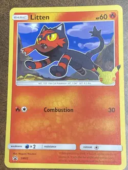Litten SM02 Black Star Promo Jumbo Pokemon Card - Image 1