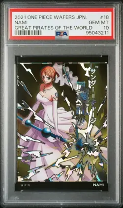 One Piece Nami Wafer Card PSA 10 Gem Mint BANDAI Good Condition - Image 1