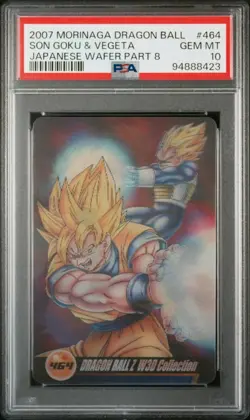 Son Goku & Vegeta 3D Wafer Card PSA 10 Gem Mint Dragon Ball Rare - Image 1