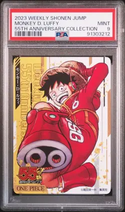 Luffy One Piece PSA 10 Gem Mint Card Weekly Shonen Jump 55th Anniv - Image 1