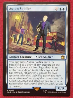 Magic The Gathering DOCTOR WHO AUTON SOLDIER artifact card MTG - Image 1