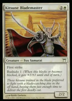 Kitsune Blademaster - Light Play MTG Champions of Kamigawa - Image 1